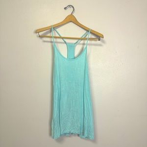 Beyond Yoga Long Razorback Tank Top Teal